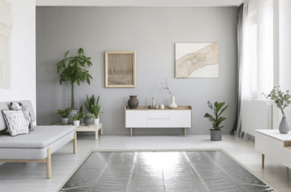 Picture of a home with underfloor heating.