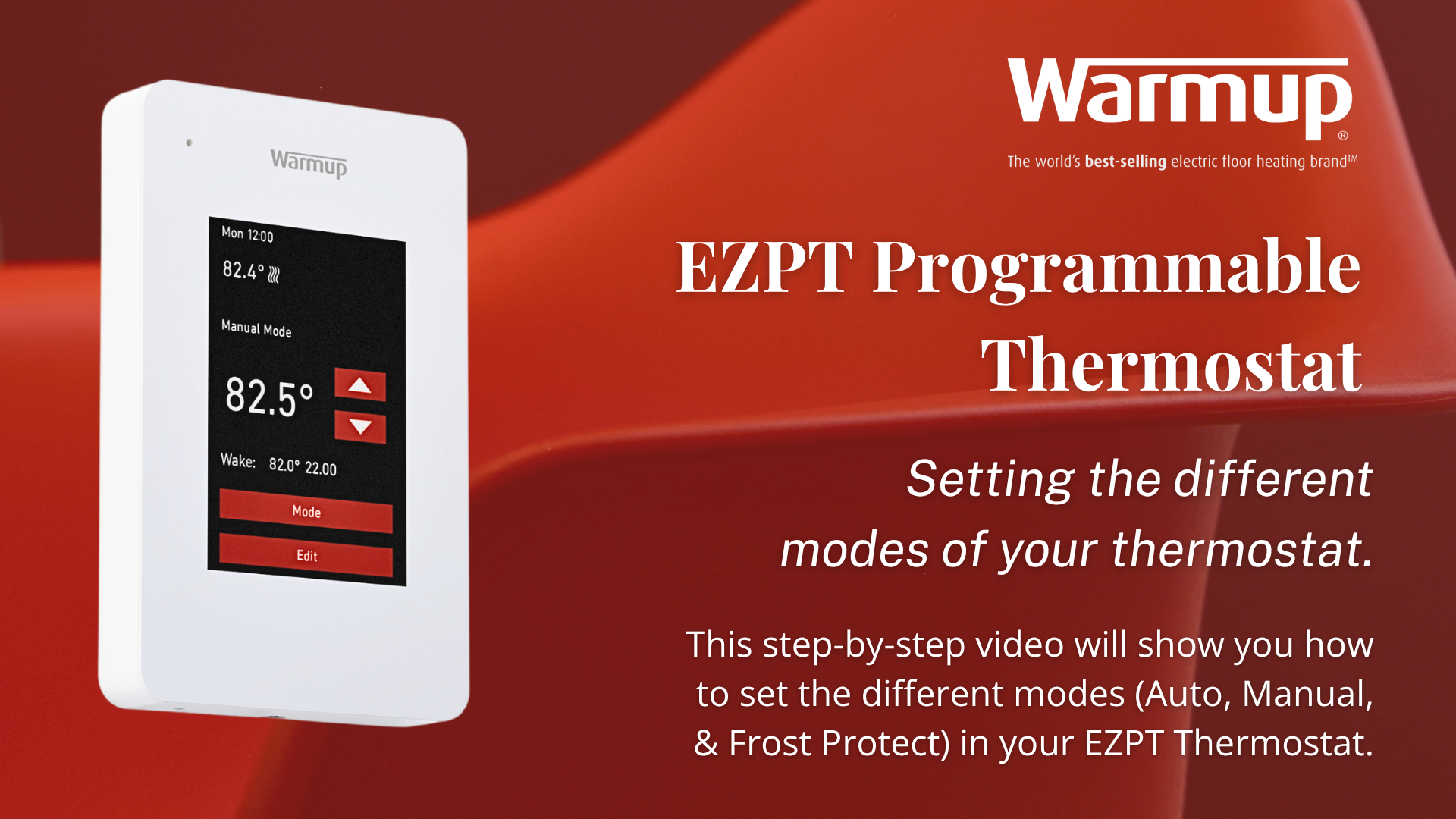 how to set the different heating modes of an EZPT Thermostat.