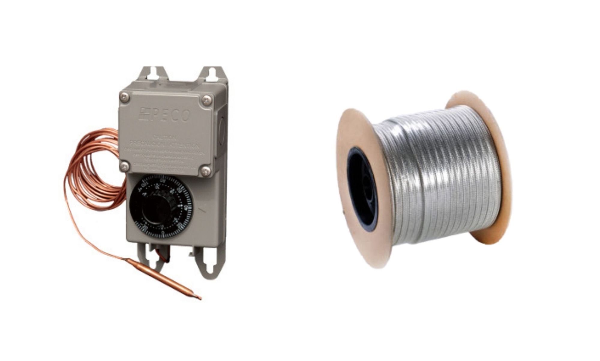 A controller and heat cable used for sprinkler system protection.