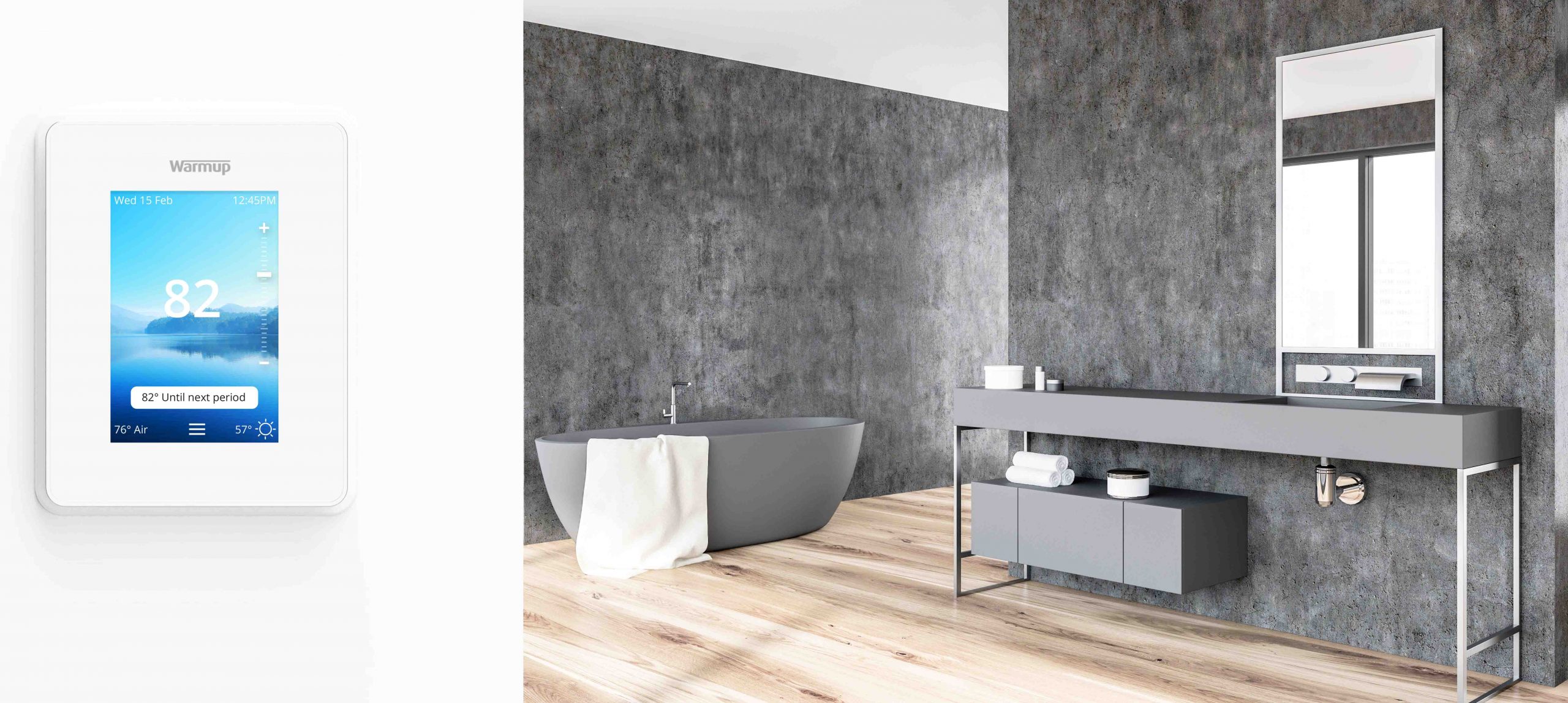 modern grey bathroom