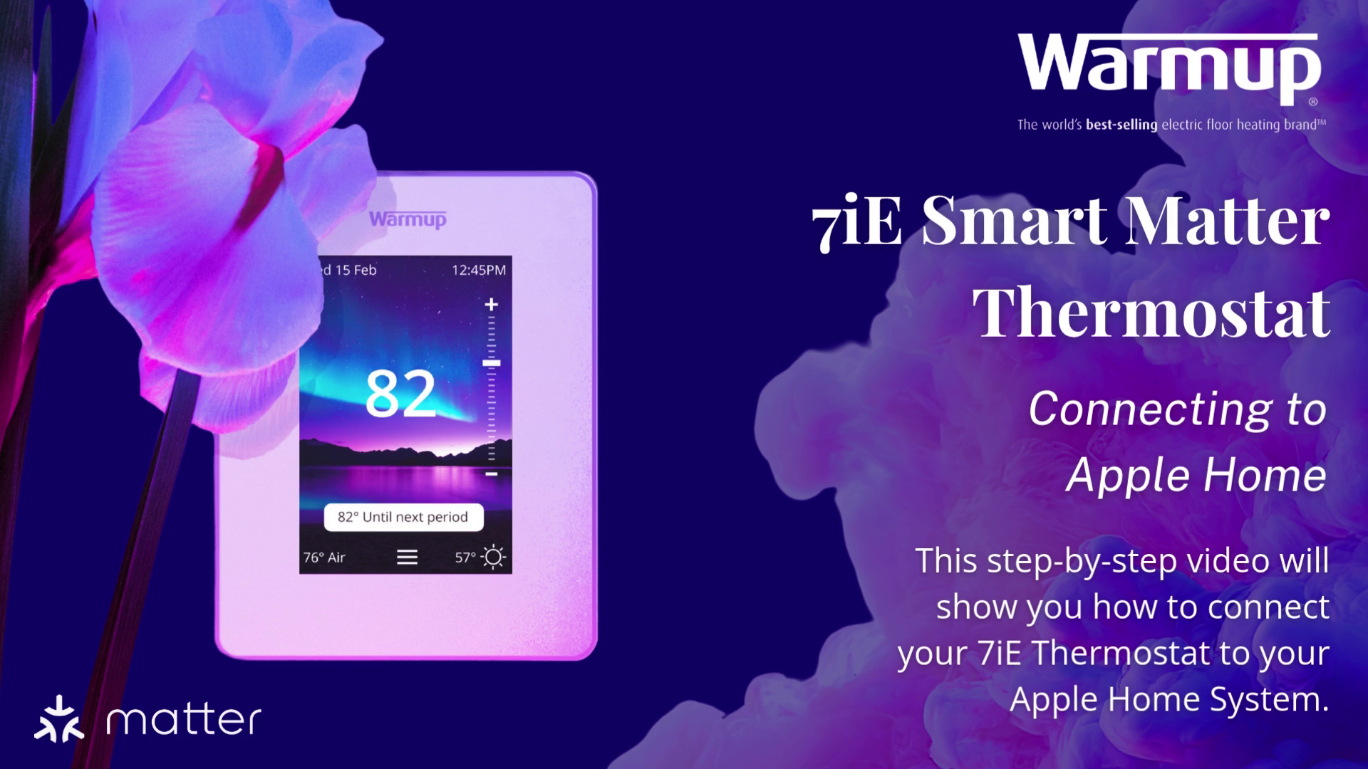 how to connect a 7iE Thermostat to Apple Home with Matter.