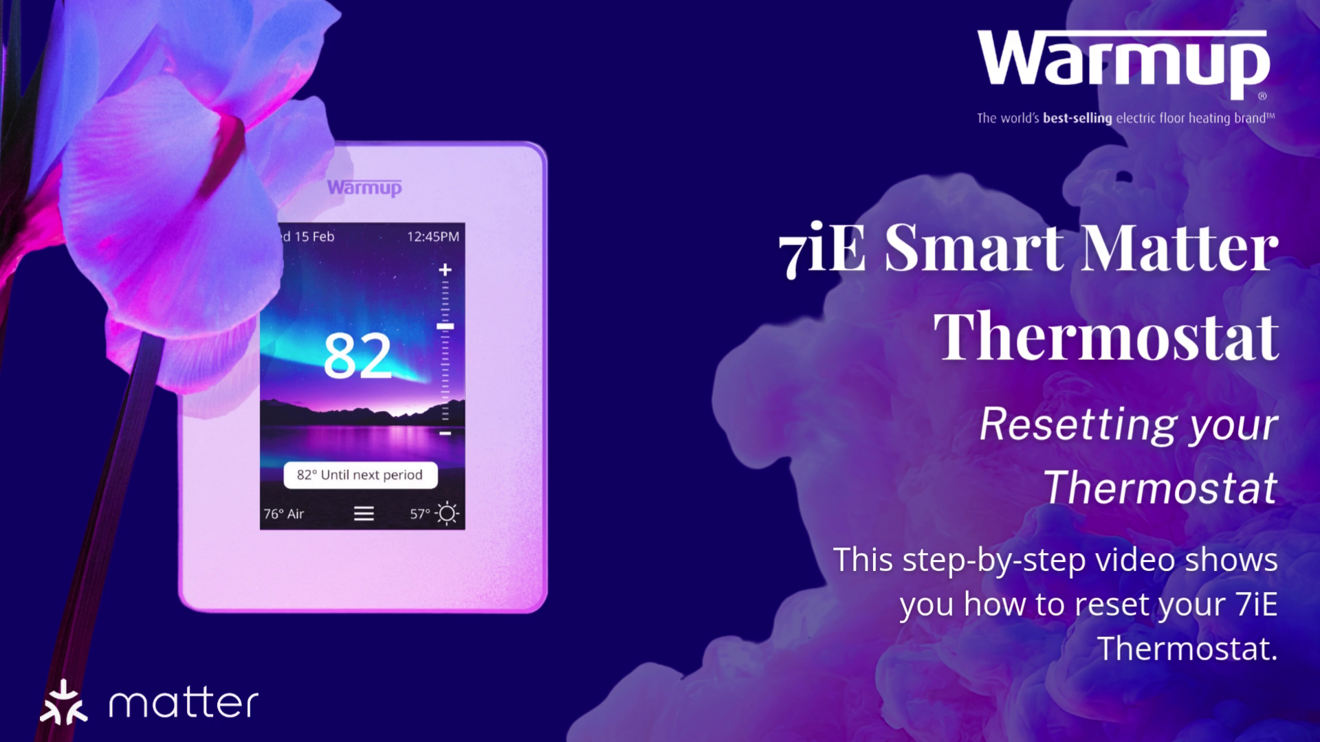 How to reset the 7ie thermostat from Warmup