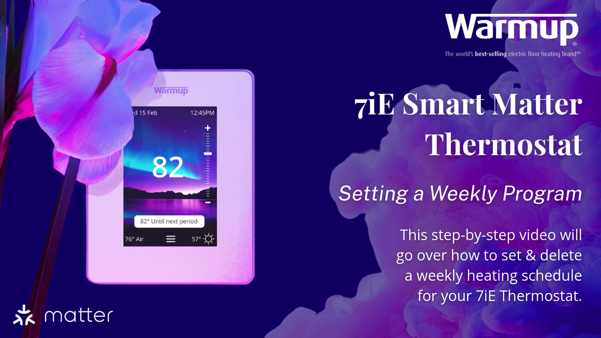 how to set up a weekly program schedule on your Warmup 7iE thermostat