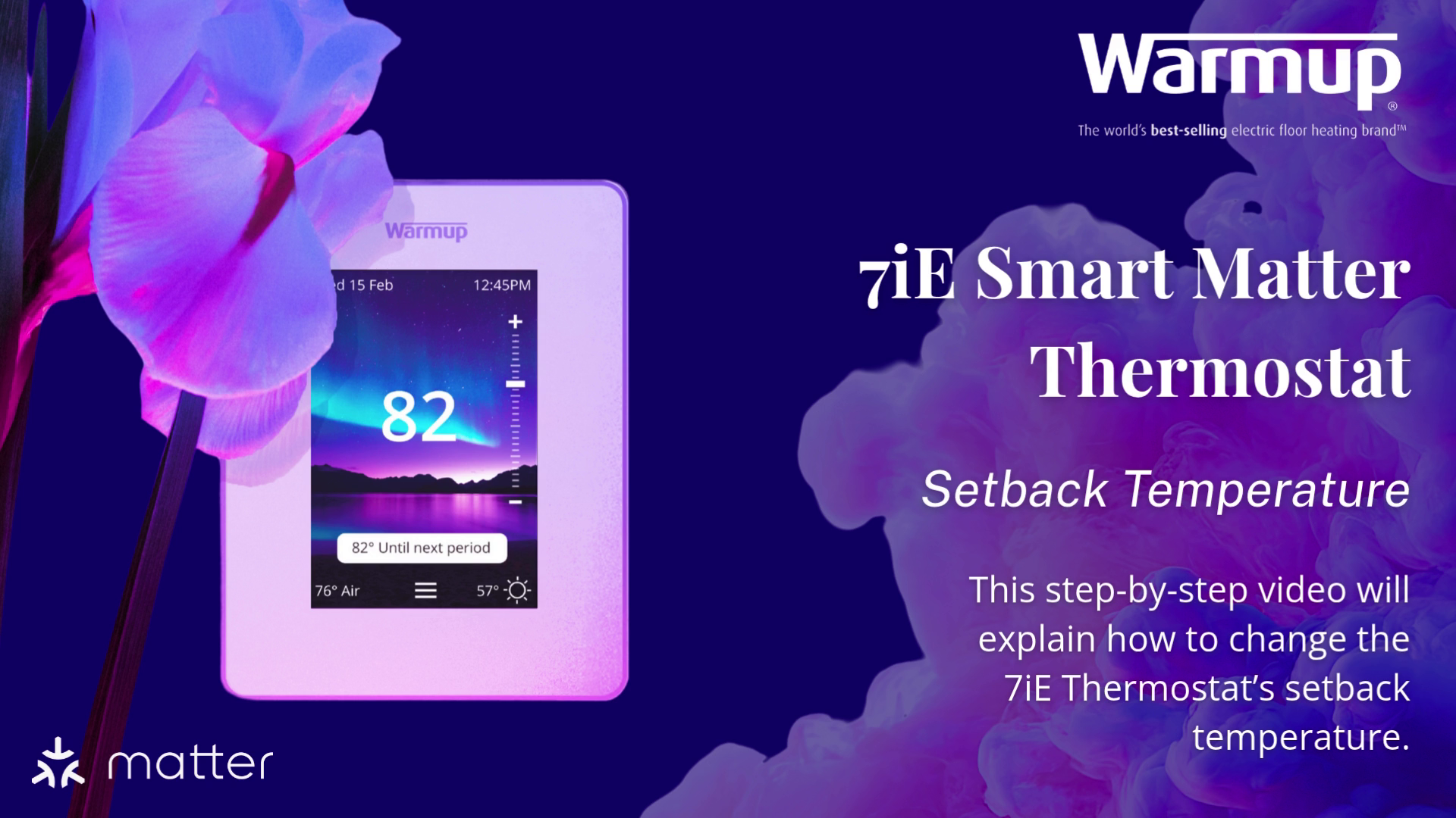 how to change the setback temperature on a Warmup 7iE Smart Thermostat.