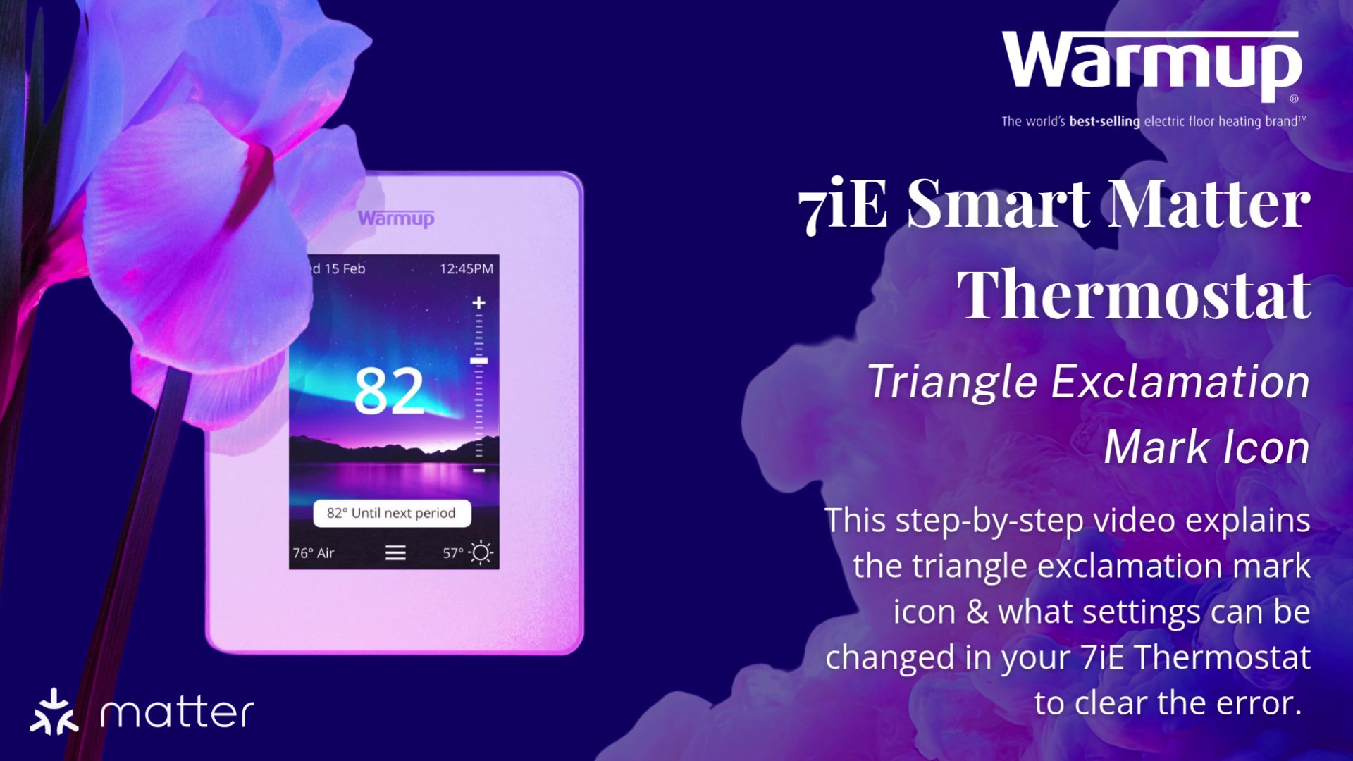 what the Triangle Exclamation Mark icon on a 7iE Thermostat means and how to clear the icon.