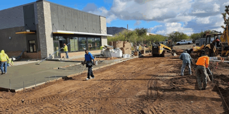 Snow melting mats construction project