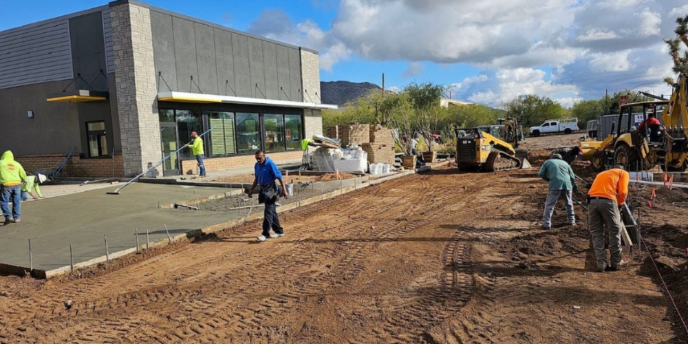 Snow melting mats construction project