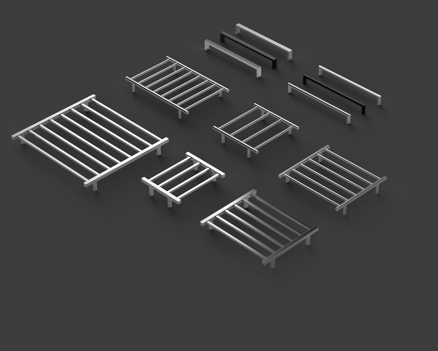 heated towel rails in a range of sizes