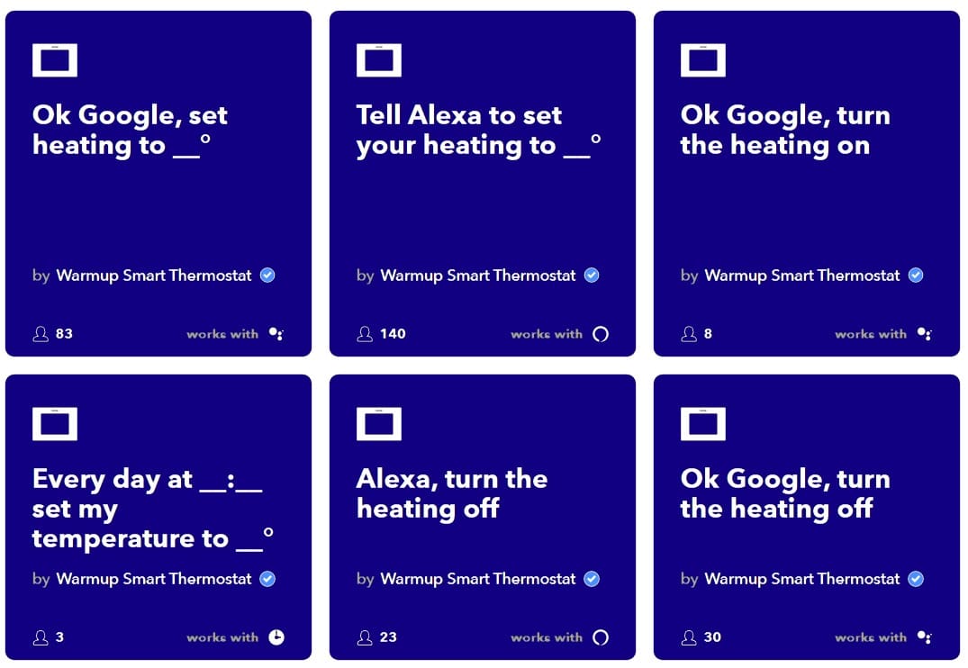 Screenshot inside the IFTTT app