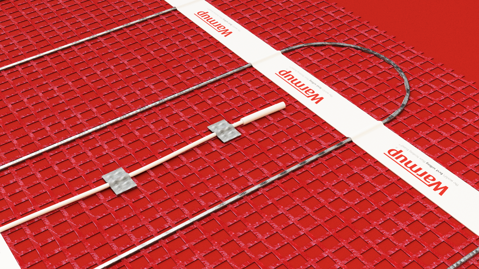 Warmup floor sensor probe installation for automatic temperature reading