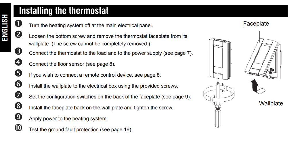 Installation of the TH115 Floor Heating Thermostat - Warmup