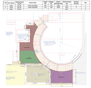 Pool deck layout