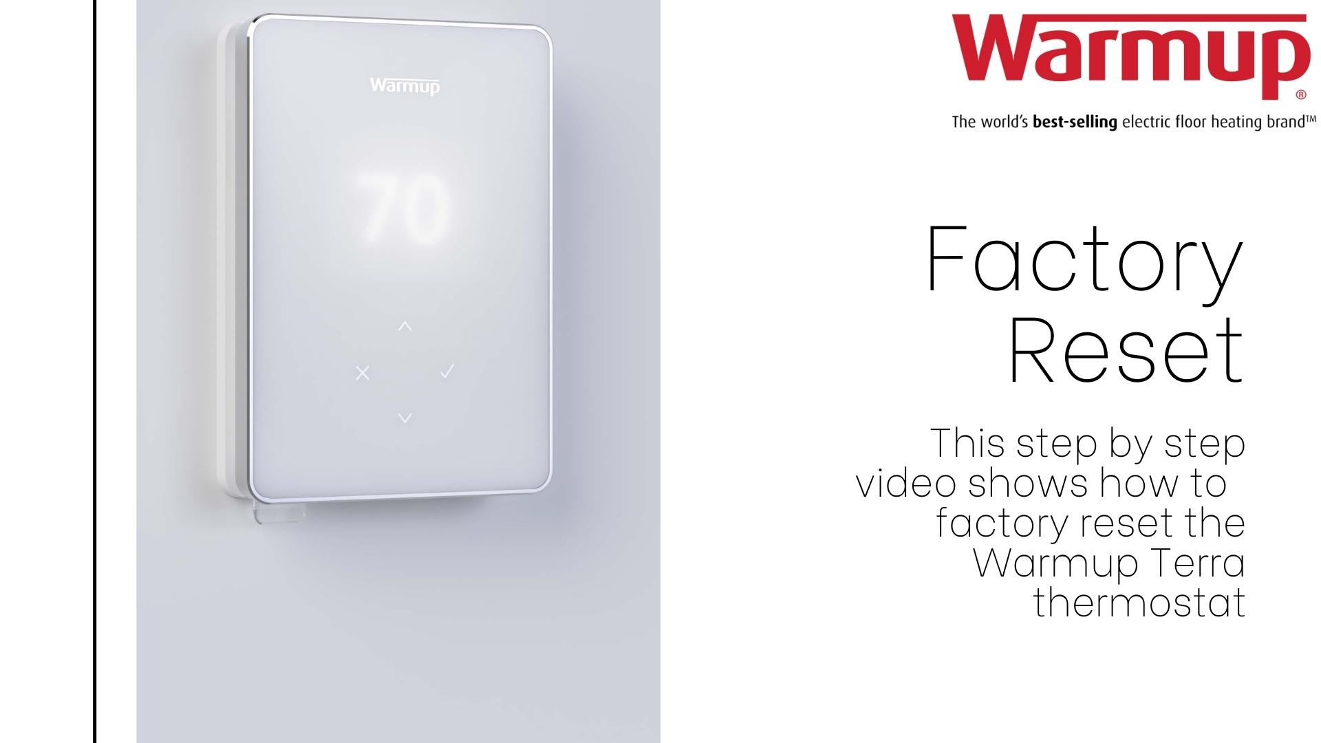 Welcome to the guide on performing a Factory Reset for your Terra Smart WiFi Thermostat. In this tutorial, we will provide you with a video, short format and full instructions to ensure a smooth and successful reset process. 