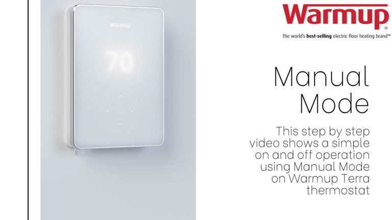 If you’d like to set your Terra Thermostat into manual mode, follow the simple steps below or watch the video included.