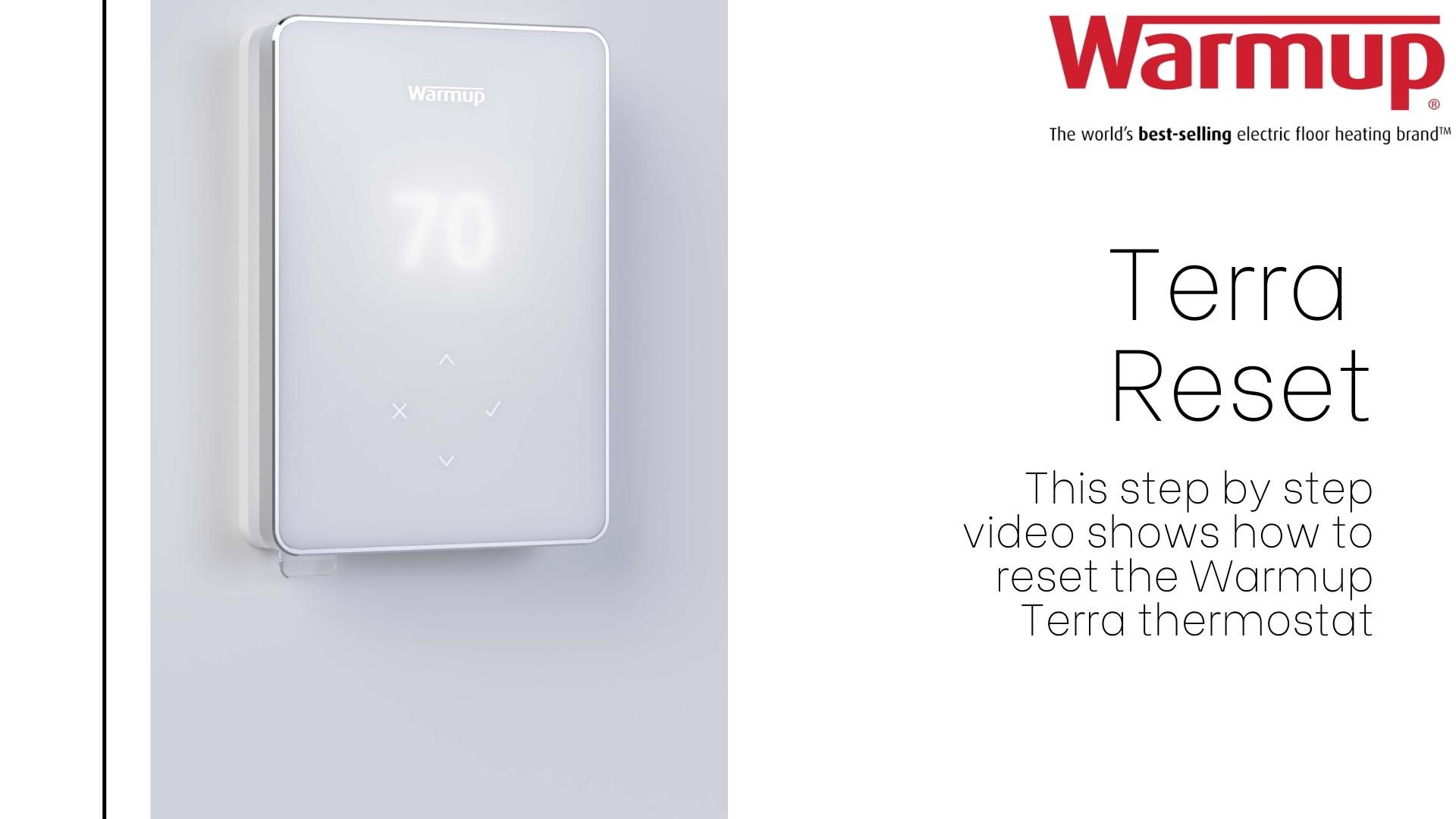 How to reset the Terra Smart WiFi Thermostat