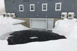 melted floor snowy driveway