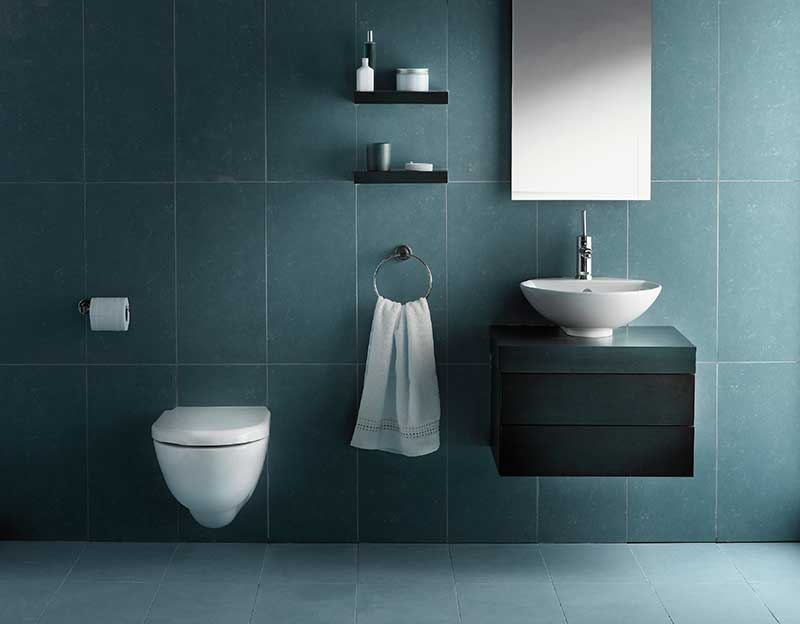 modern dark bathroom