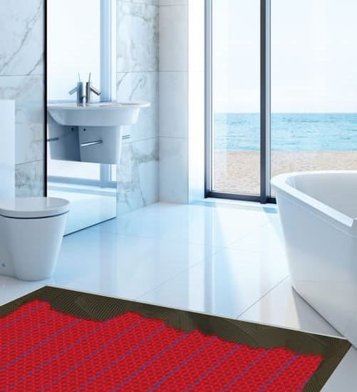 Warmup DCM-PRO Underfloor Heating in Bathroom