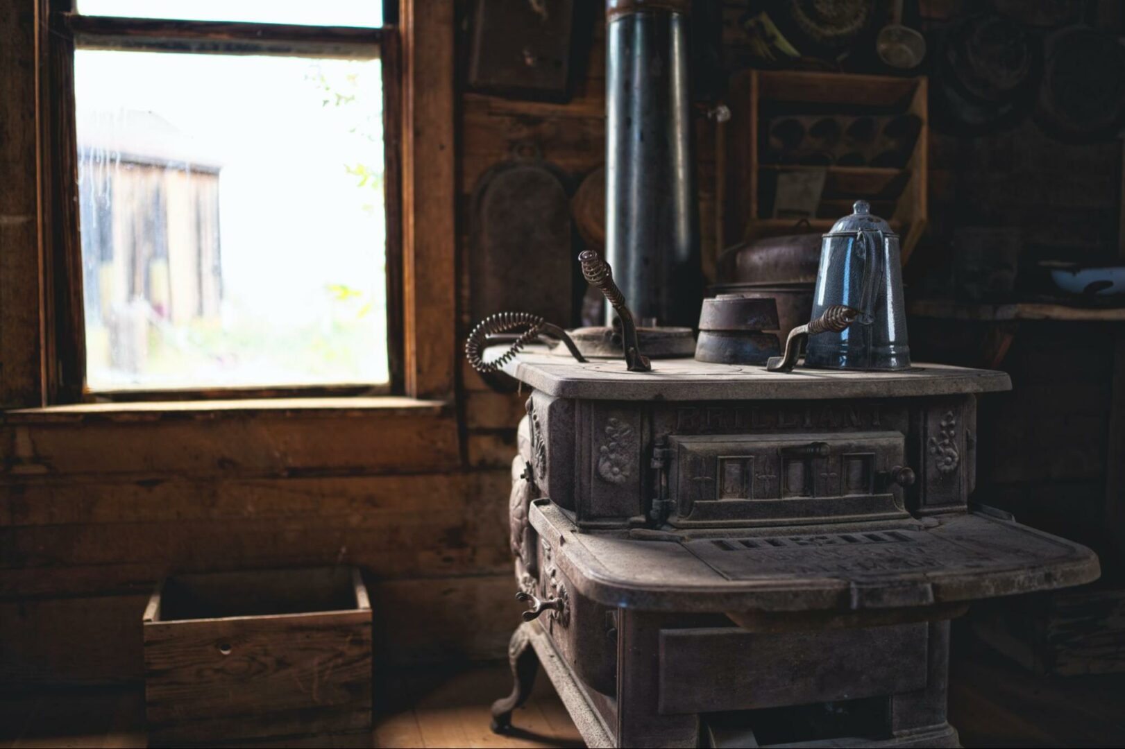 A barndominium heated by a wood burning stove.