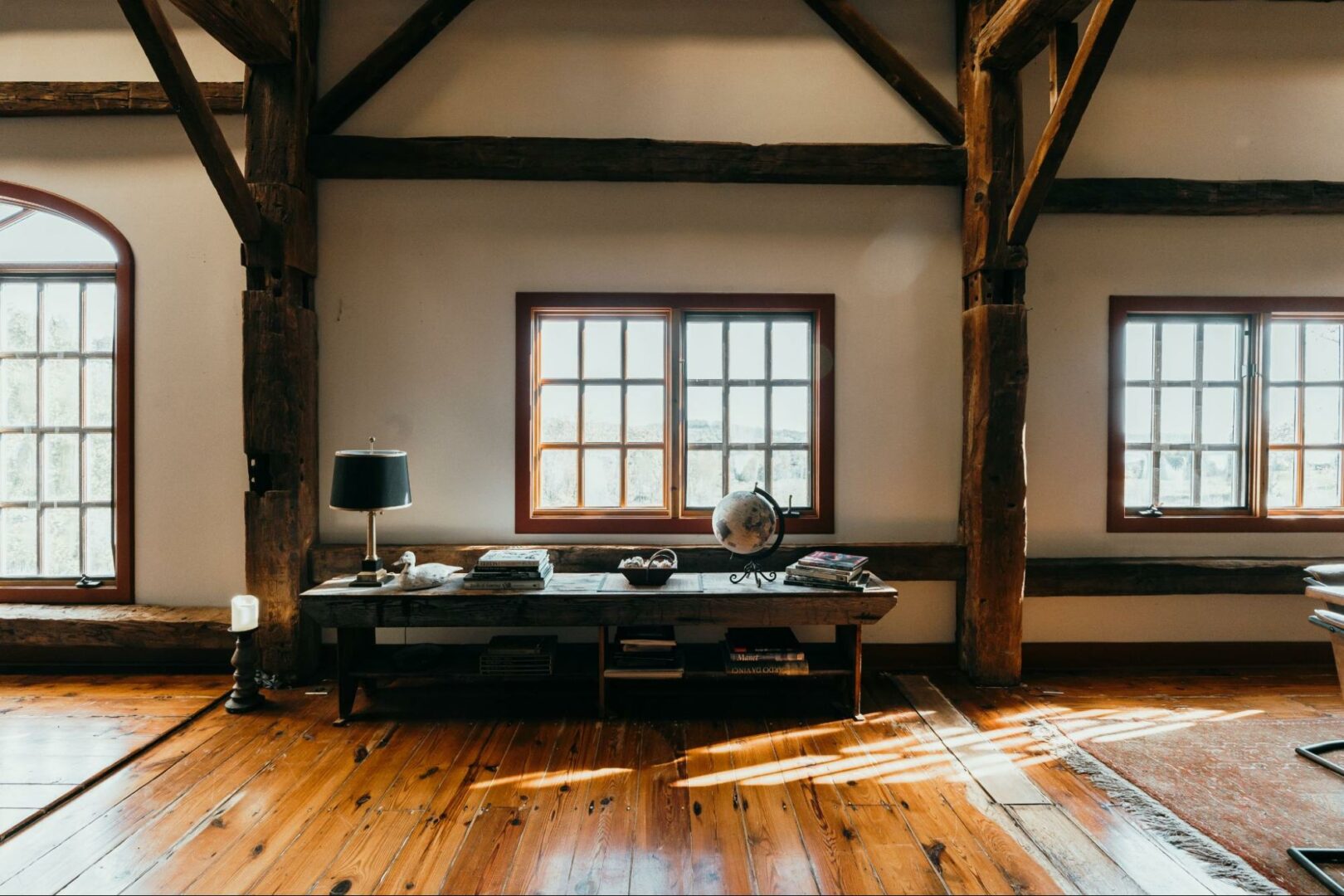 A barn turned into a barndominium.