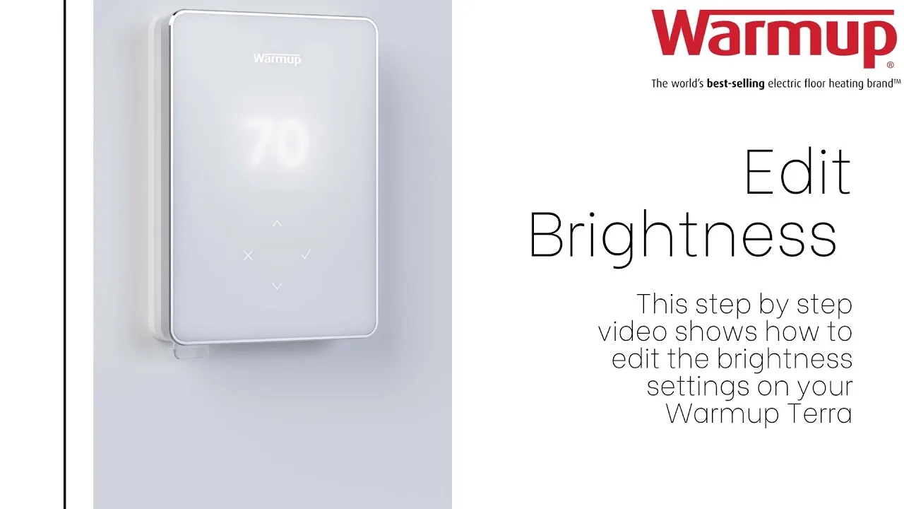 How to adjust the brightness on your Terra Smart WiFi Thermostat