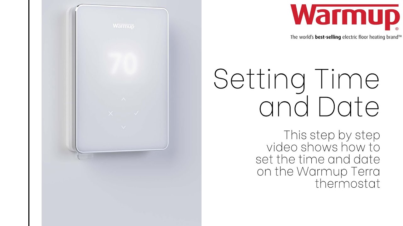 Set the time and date on your Terra Smart WiFi Thermostat