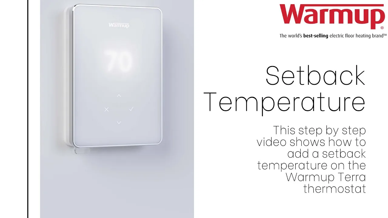 How to set a setback temperature on the Terra Smart WiFi Thermostat