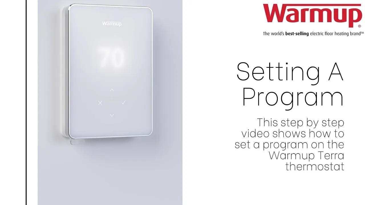 Setting a Program on your Terra Smart WiFi Thermostat