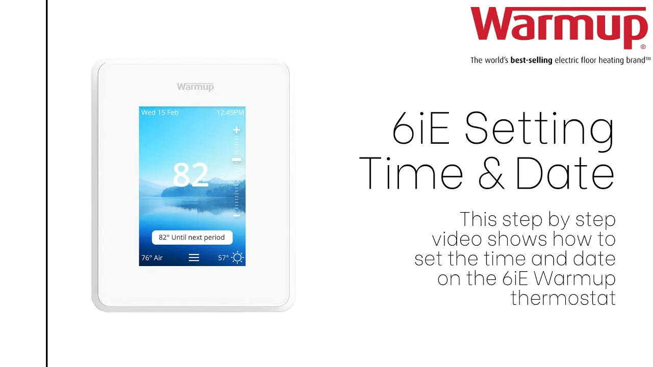 How to Set the Time and Date on the 6iE Smart Thermostat
