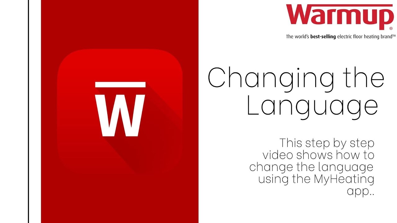 Changing the Language using the MyHeating App