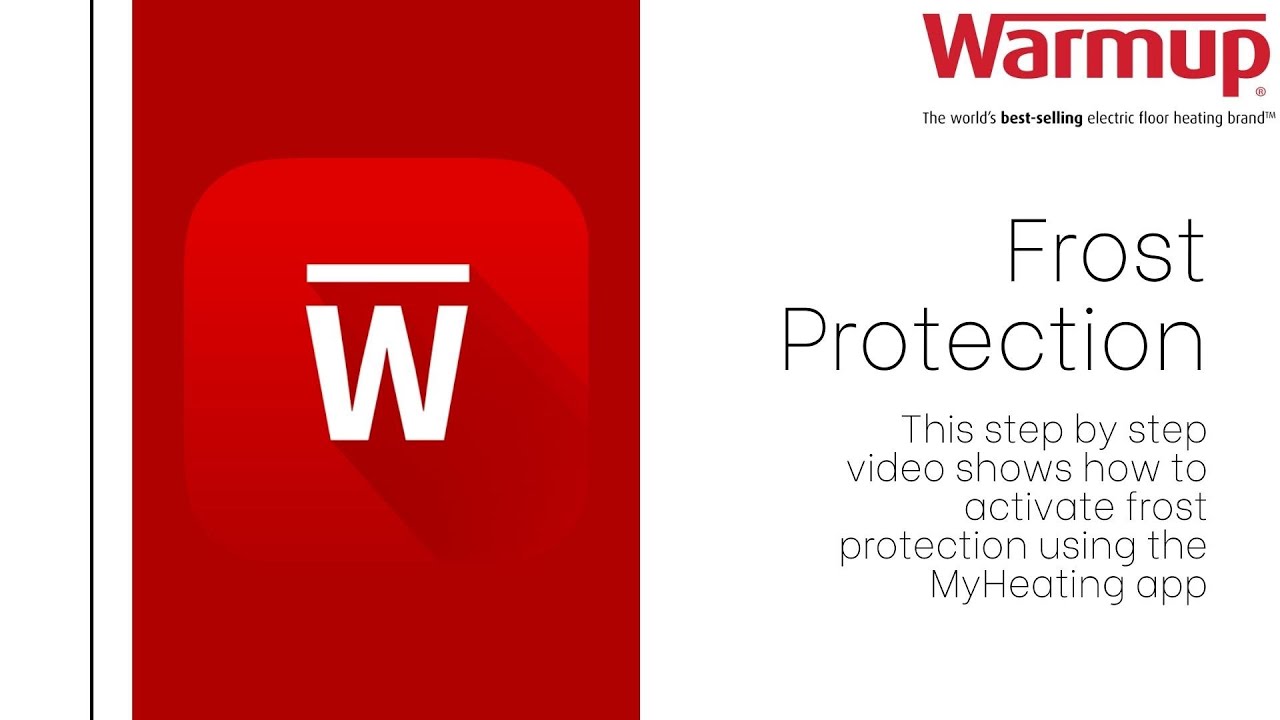 Activate Frost Protection using the MyHeating app