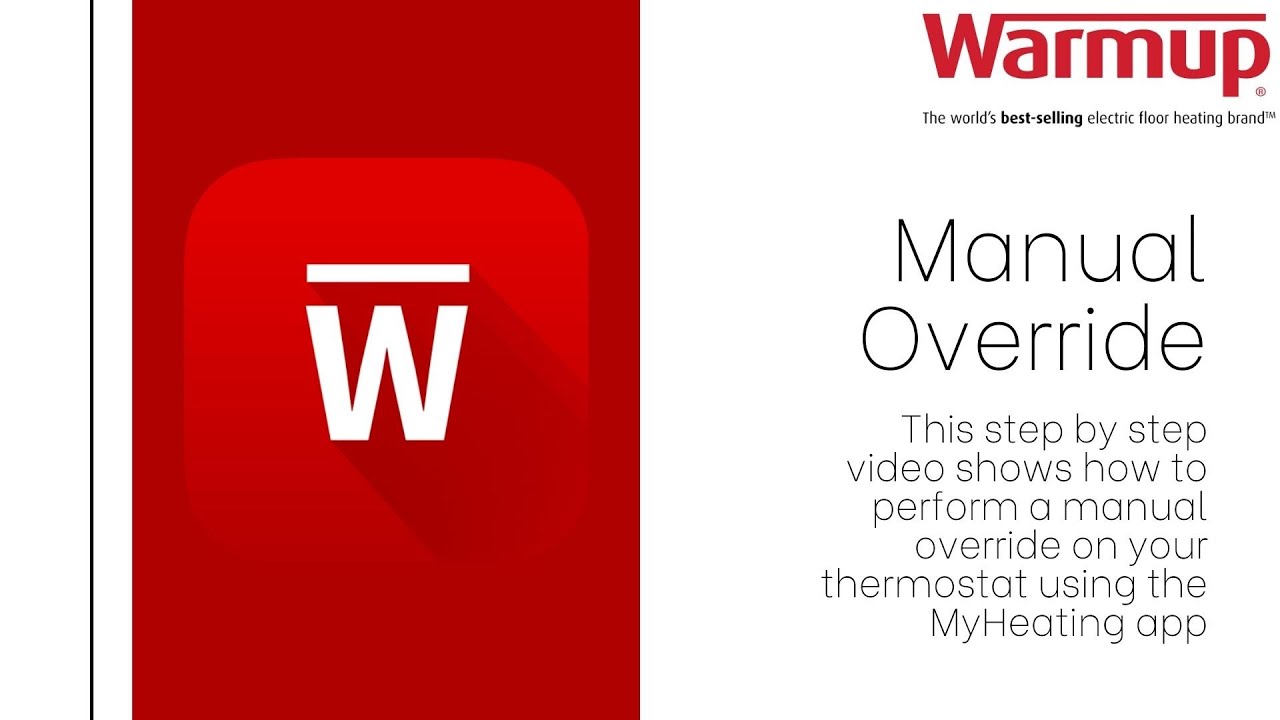 Set a Manual Override using the MyHeating app