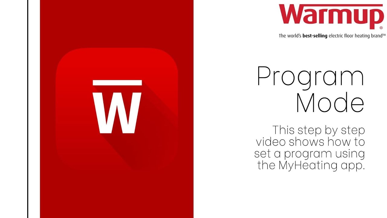 Set a Program using the MyHeating app