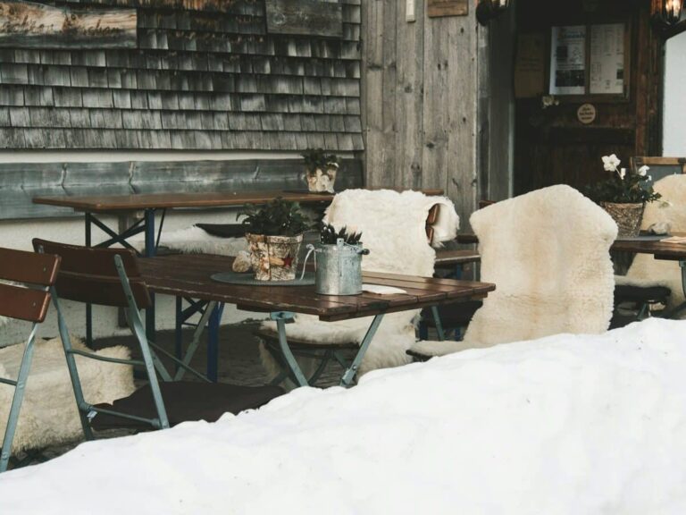 Snow melt heating in an outdoor patio.