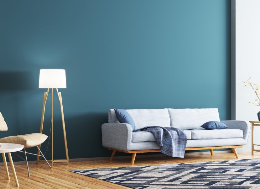a living room with radiant underfloor heating