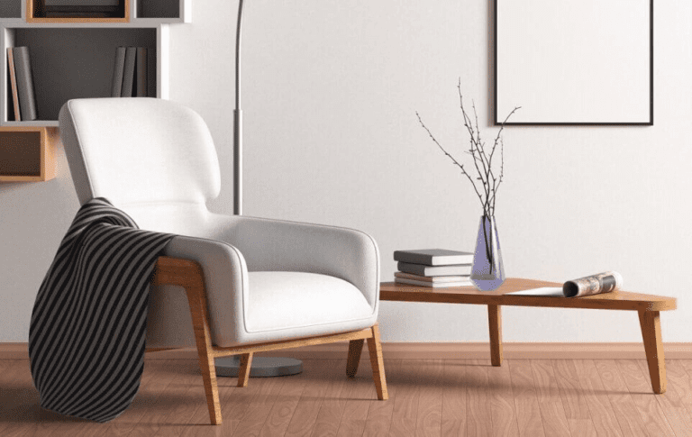 Living room with a wooden floor